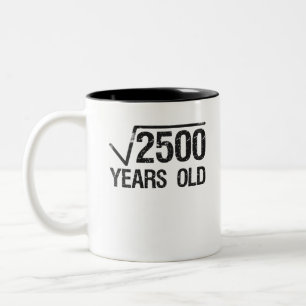Tasse 2 Couleurs Funny Math Problem Carré Racine de 2500 Equal 50e