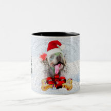 Funny mignon Weimaraner Chien Noël