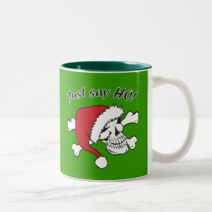 Tasse 2 Couleurs Funny Père Noël Skull