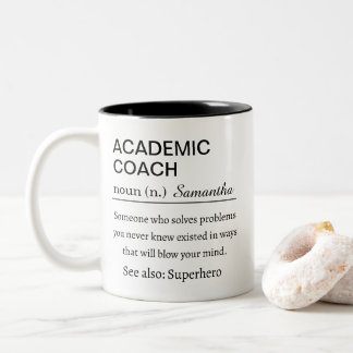 Tasse 2 Couleurs Funny Personalized Academic Coach Definition