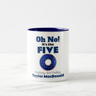 Tasse 2 Couleurs Funny Police Donut 50e anniversaire