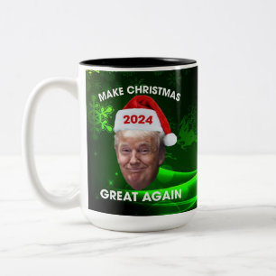 Tasse 2 Couleurs Funny Santa Trump 2024 
