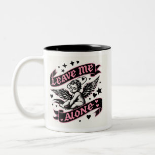 Tasse 2 Couleurs Funny Valentines, Laisse-moi tranquille