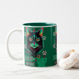 Tasse 2 Couleurs Fusion vibrante face chat
