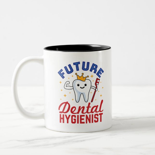 Tasse 2 Couleurs Future Dental Hygienist RDH (Gauche)