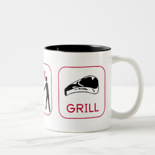 Tasse 2 Couleurs Gagnez. Fauchez. Gril