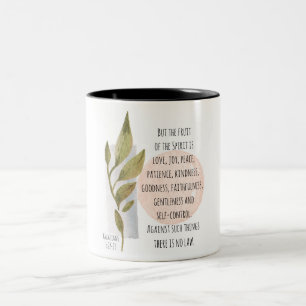 Tasse 2 Couleurs Galates 5:22-23 Le fruit de l'esprit est la joie d