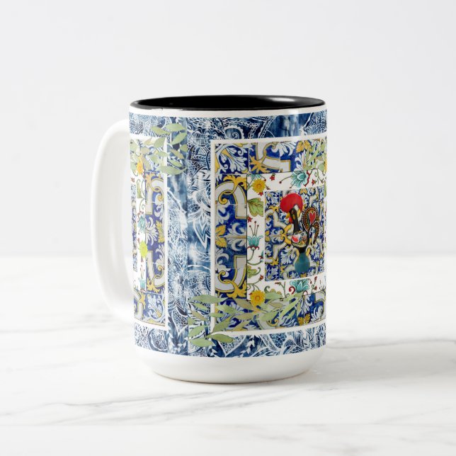 Tasse 2 Couleurs Galo de Barcelos, Portugal (Devant gauche)