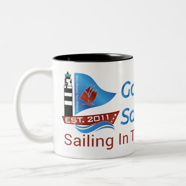 Tasse 2 Couleurs Galway City Sailing Club - Logo Solid (Gauche)
