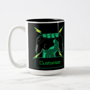 Tasse 2 Couleurs Gamer de puissance personnalisé