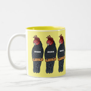 Tasse 2 Couleurs Gang gang cockatoo bird cartoon illustration 