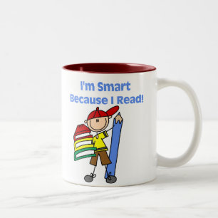 Tasse 2 Couleurs Garçon Smart puisque j'ai lu
