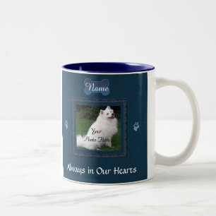 Tasse 2 Couleurs Garde-mémoire bleu chien ou chat