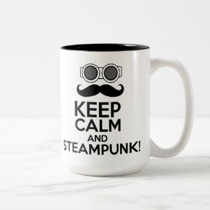 Tasse 2 Couleurs Gardez le calme et le Steampunk