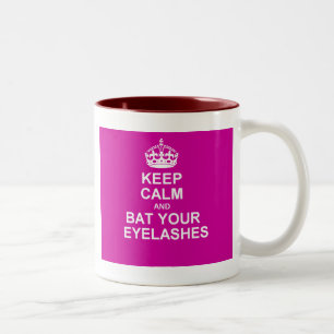 Tasse 2 Couleurs Gardez le calme et maniez la batte vos cils
