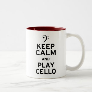 Tasse 2 Couleurs Gardez le violoncelle de calme et de jeu