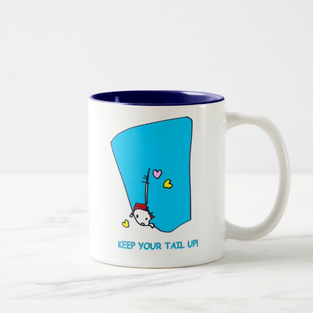 Tasse 2 Couleurs Gardez votre -Tasse de queue (Droit)