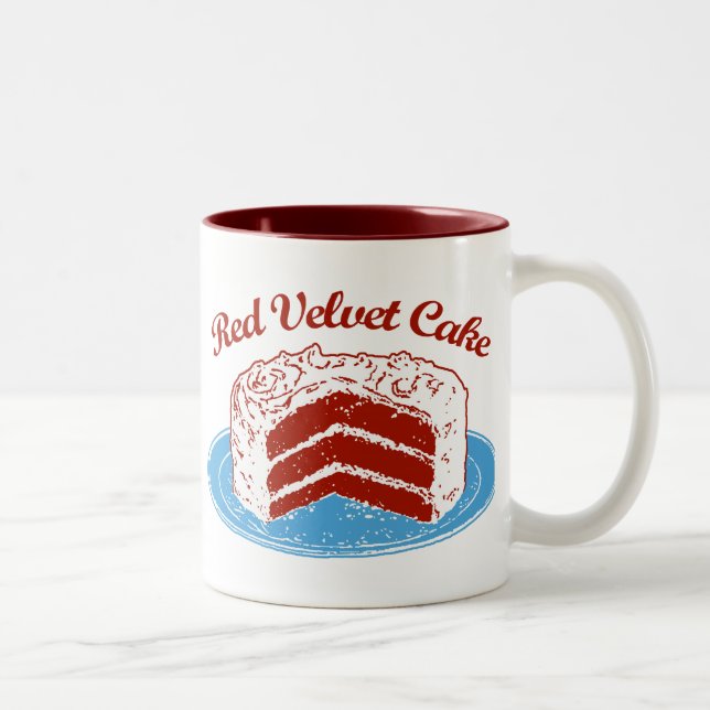 Tasse 2 Couleurs Gâteau de velours rouge (Droit)