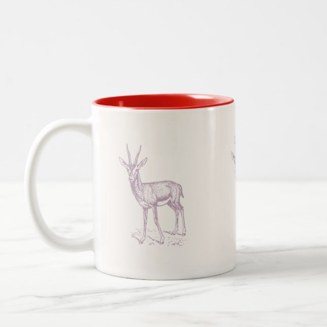 Tasse 2 Couleurs Gazelle Deer (Gauche)