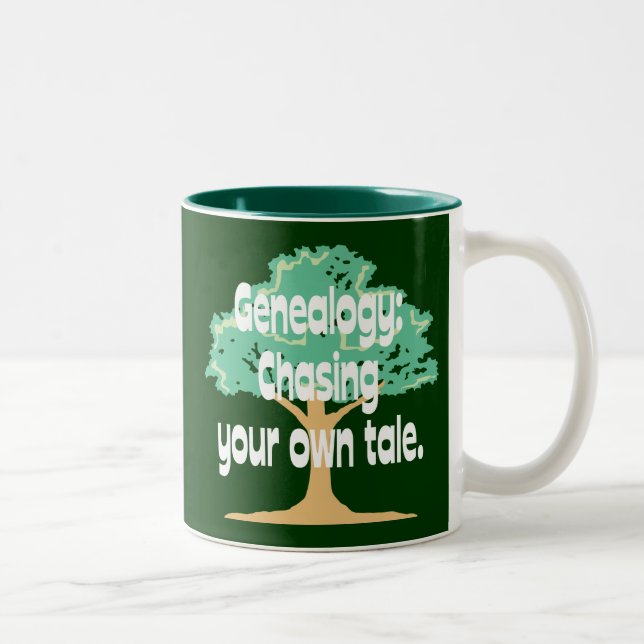 Tasse 2 Couleurs Généalogie : Chasse de votre propre conte (Droit)