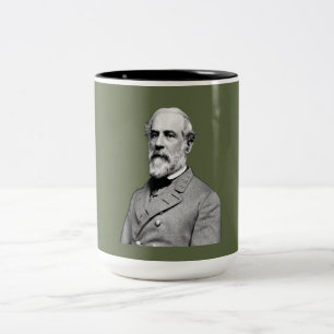 Tasse 2 Couleurs Général ⚔️ 🎩 Robert E. Lee Army Green