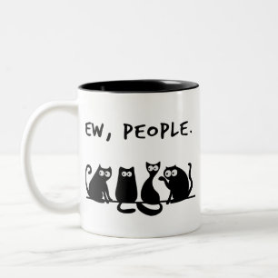Tasse 2 Couleurs Gens dégueu Chats mignons Chats noirs