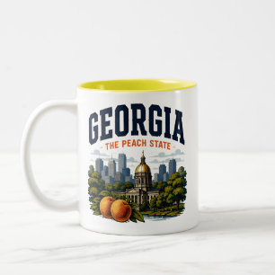 Tasse 2 Couleurs Géorgie  États-Unis L'État des pêches 