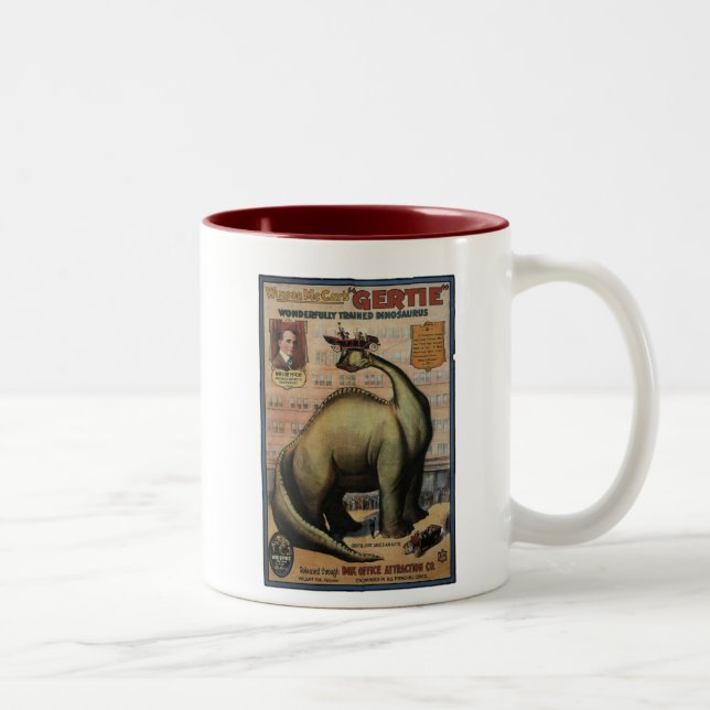 Tasse 2 Couleurs Gertie Le Dinosaur (Droit)
