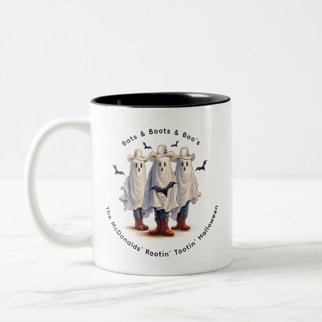 Tasse 2 Couleurs Ghost Cowboy Western Thème Éffrayant Halloween Par (Gauche)