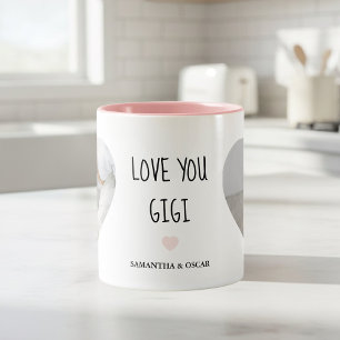 Tasse 2 Couleurs Gigi personnalisé Je t'aime   Cadeau personnalisé 