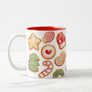 Tasse 2 Couleurs Gingerbread Cookies Baking Festin Noël