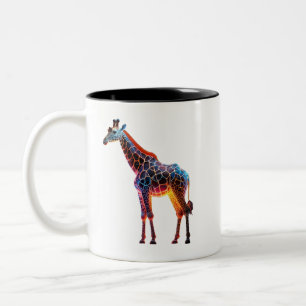 Tasse 2 Couleurs Giraffe colorée