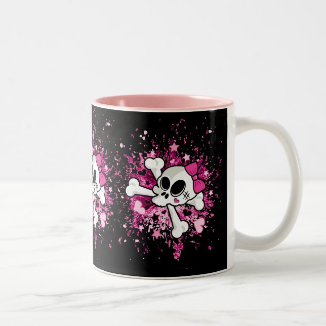 Tasse 2 Couleurs Girlie Skull (Droit)