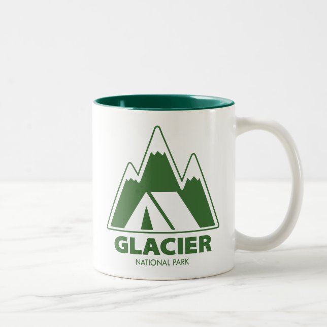 Tasse 2 Couleurs Glacier National Park Mountains Camping (Droit)
