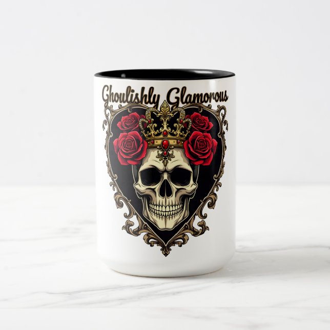 Tasse 2 Couleurs Glamour glacé, Halloween Design Élégant (Centre)
