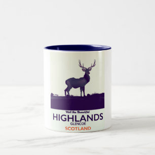 Tasse 2 Couleurs Glencoe, Scottish Highlands, impression de vacance