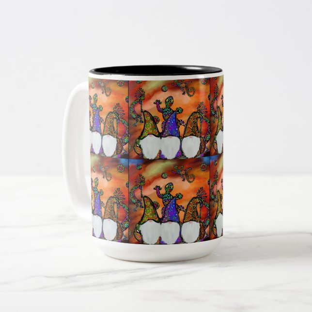 Tasse 2 Couleurs Gnome Art (Devant gauche)
