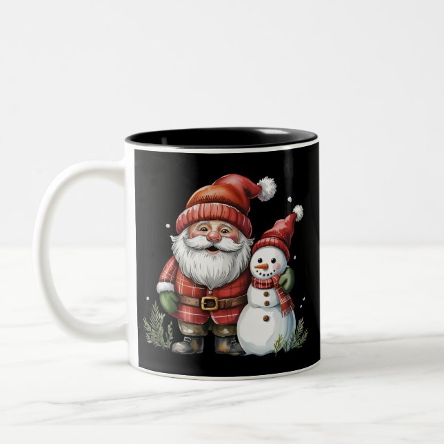 Tasse 2 Couleurs Gnome Christmas Winter Season Gnomes Lover Holiday (Gauche)