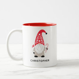 Tasse 2 Couleurs Gnome de Noël nordique personnalisée