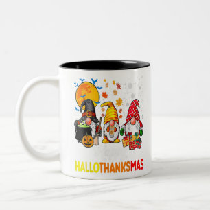 Tasse 2 Couleurs Gnomes Halloween Thanksgiving Christmas Happy Hall