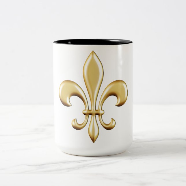Tasse 2 Couleurs Golden Fleur De Lis (Centre)