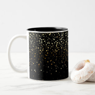 Tasse 2 Couleurs Golden Petite Stars Café Mug-Noir