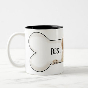 Tasse 2 Couleurs Golden Retriever dans l'os de chien