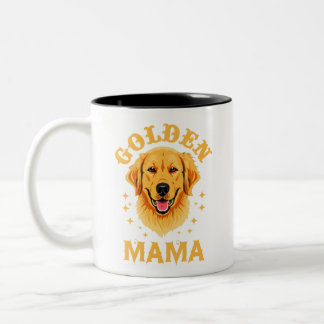 Tasse 2 Couleurs Golden Retriever Maman amoureux des chiens amoureu