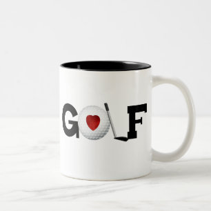 Tasse 2 Couleurs Golf avec la boule de golf