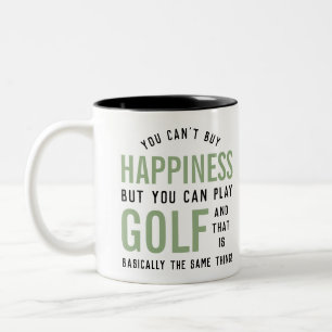 Tasse 2 Couleurs Golf est le bonheur Funny Golf Lover cadeaux