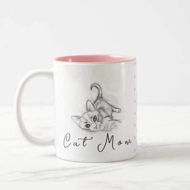 Tasse 2 Couleurs Good Morning Cat Maman (Gauche)