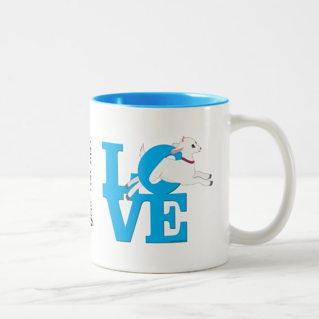 Tasse 2 Couleurs GOT LOVER | Chèvre BLUE L O V E - Chèvre blanche (Droit)