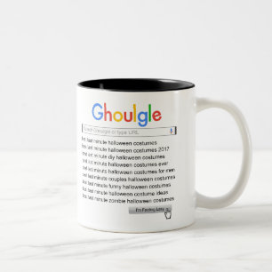 Tasse 2 Couleurs Goulgle Dernière minute Halloween Costume Recherch