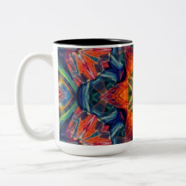 Tasse 2 Couleurs Gradient de kaléidoscope à énergie chaude terrestr